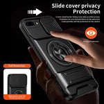 Lens Sliding Window Multifunctional Magnetic Shockproof Phone Case, For iPhone 7 Plus, For iPhone 7