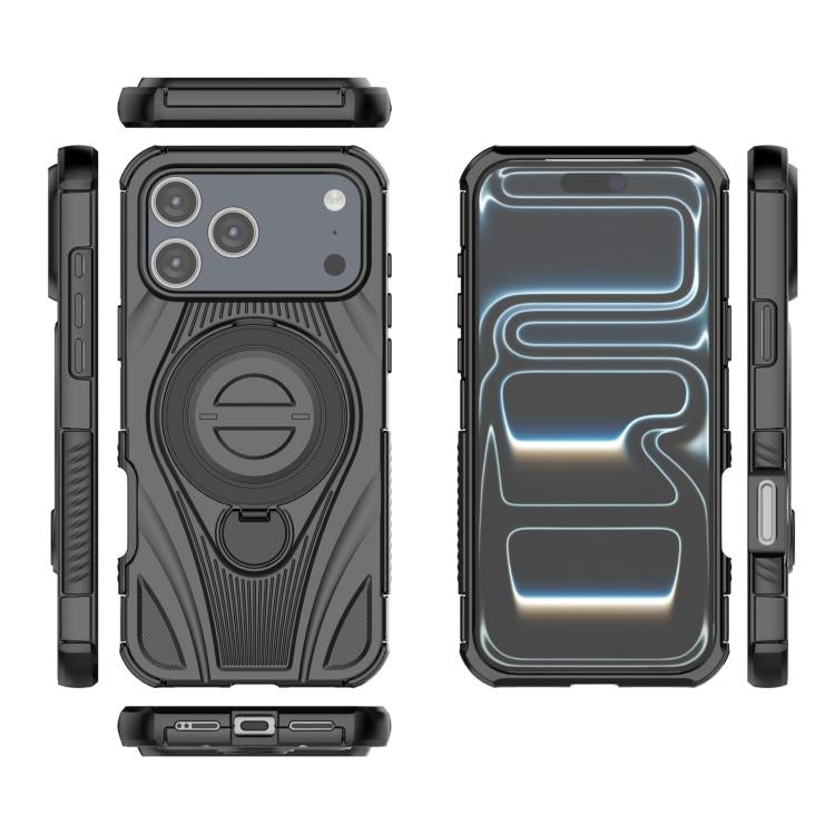 Star Ring Metallic Pivot Bracket Magnetic Phone Case, For iPhone 17 Pro Max, For iPhone 17 Pro, For iPhone 17, For iPhone Air, For iPhone 16 Pro Max, For iPhone 16 Pro, For iPhone 16