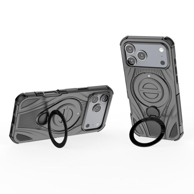 Star Ring Metallic Pivot Bracket Magnetic Phone Case, For iPhone 17 Pro Max, For iPhone 17 Pro, For iPhone 17, For iPhone Air, For iPhone 16 Pro Max, For iPhone 16 Pro, For iPhone 16