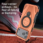 Star Ring Metallic Pivot Bracket Magnetic Phone Case, For iPhone 17 Pro Max, For iPhone 17 Pro, For iPhone 17, For iPhone Air, For iPhone 16 Pro Max, For iPhone 16 Pro, For iPhone 16