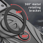 Star Ring Metallic Pivot Bracket Magnetic Phone Case, For iPhone 17 Pro Max, For iPhone 17 Pro, For iPhone 17, For iPhone Air, For iPhone 16 Pro Max, For iPhone 16 Pro, For iPhone 16