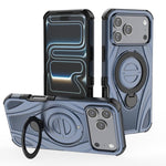Star Ring Metallic Pivot Bracket Magnetic Phone Case, For iPhone 17 Pro Max, For iPhone 17 Pro, For iPhone 17, For iPhone Air, For iPhone 16 Pro Max, For iPhone 16 Pro, For iPhone 16