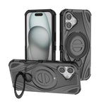 Star Ring Metallic Pivot Bracket Magnetic Phone Case, For iPhone 17 Pro Max, For iPhone 17 Pro, For iPhone 17, For iPhone Air, For iPhone 16 Pro Max, For iPhone 16 Pro, For iPhone 16