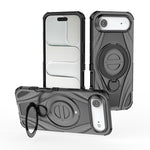 Star Ring Metallic Pivot Bracket Magnetic Phone Case, For iPhone 17 Pro Max, For iPhone 17 Pro, For iPhone 17, For iPhone Air, For iPhone 16 Pro Max, For iPhone 16 Pro, For iPhone 16