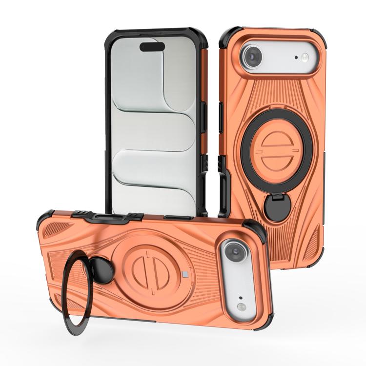 Star Ring Metallic Pivot Bracket Magnetic Phone Case, For iPhone 17 Pro Max, For iPhone 17 Pro, For iPhone 17, For iPhone Air, For iPhone 16 Pro Max, For iPhone 16 Pro, For iPhone 16