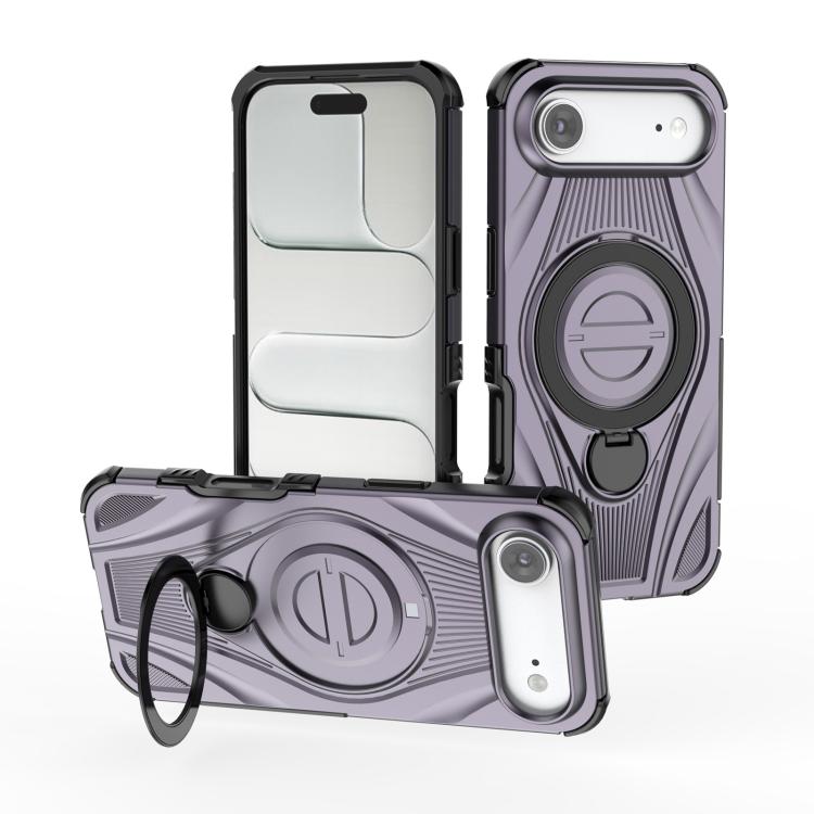 Star Ring Metallic Pivot Bracket Magnetic Phone Case, For iPhone 17 Pro Max, For iPhone 17 Pro, For iPhone 17, For iPhone Air, For iPhone 16 Pro Max, For iPhone 16 Pro, For iPhone 16