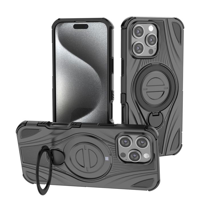 Star Ring Metallic Pivot Bracket Magnetic Phone Case, For iPhone 17 Pro Max, For iPhone 17 Pro, For iPhone 17, For iPhone Air, For iPhone 16 Pro Max, For iPhone 16 Pro, For iPhone 16