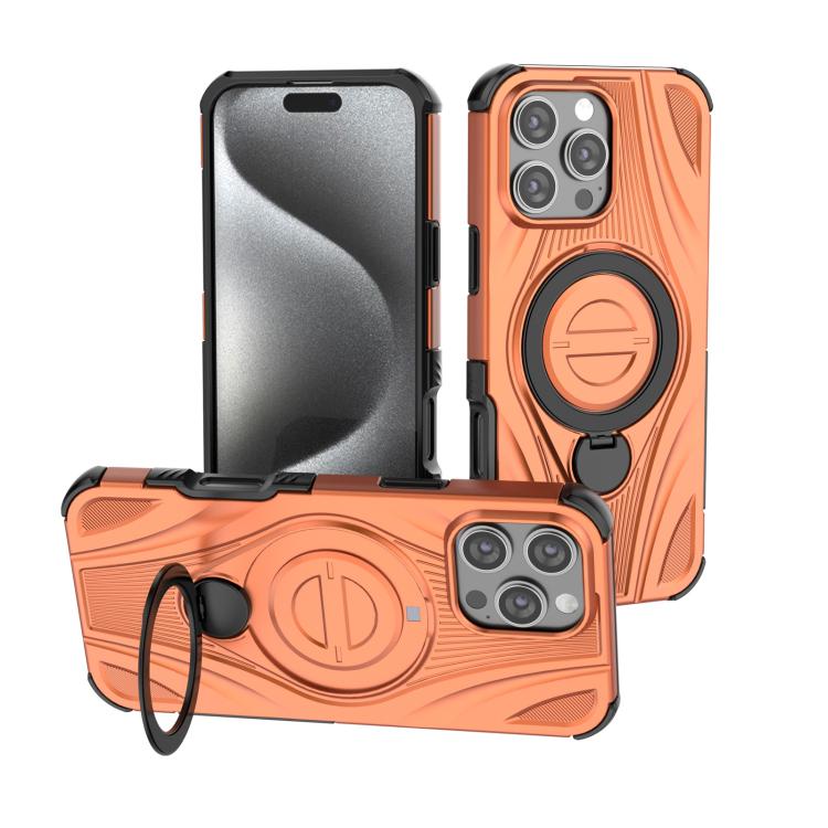 Star Ring Metallic Pivot Bracket Magnetic Phone Case, For iPhone 17 Pro Max, For iPhone 17 Pro, For iPhone 17, For iPhone Air, For iPhone 16 Pro Max, For iPhone 16 Pro, For iPhone 16