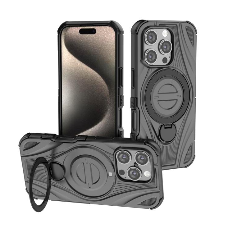 Star Ring Metallic Pivot Bracket Magnetic Phone Case, For iPhone 17 Pro Max, For iPhone 17 Pro, For iPhone 17, For iPhone Air, For iPhone 16 Pro Max, For iPhone 16 Pro, For iPhone 16