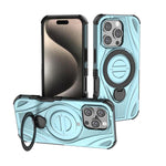 Star Ring Metallic Pivot Bracket Magnetic Phone Case, For iPhone 17 Pro Max, For iPhone 17 Pro, For iPhone 17, For iPhone Air, For iPhone 16 Pro Max, For iPhone 16 Pro, For iPhone 16