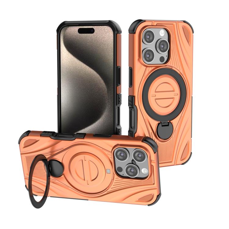Star Ring Metallic Pivot Bracket Magnetic Phone Case, For iPhone 17 Pro Max, For iPhone 17 Pro, For iPhone 17, For iPhone Air, For iPhone 16 Pro Max, For iPhone 16 Pro, For iPhone 16