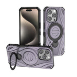 Star Ring Metallic Pivot Bracket Magnetic Phone Case, For iPhone 17 Pro Max, For iPhone 17 Pro, For iPhone 17, For iPhone Air, For iPhone 16 Pro Max, For iPhone 16 Pro, For iPhone 16