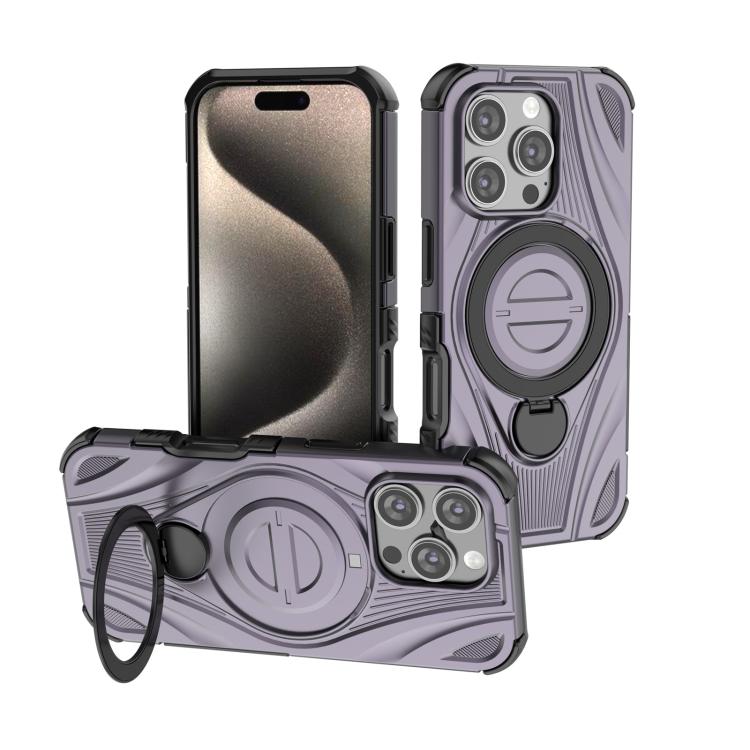 Star Ring Metallic Pivot Bracket Magnetic Phone Case, For iPhone 17 Pro Max, For iPhone 17 Pro, For iPhone 17, For iPhone Air, For iPhone 16 Pro Max, For iPhone 16 Pro, For iPhone 16