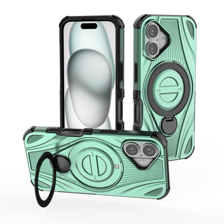 Star Ring Metallic Pivot Bracket Magnetic Phone Case, For iPhone 17 Pro Max, For iPhone 17 Pro, For iPhone 17, For iPhone Air, For iPhone 16 Pro Max, For iPhone 16 Pro, For iPhone 16