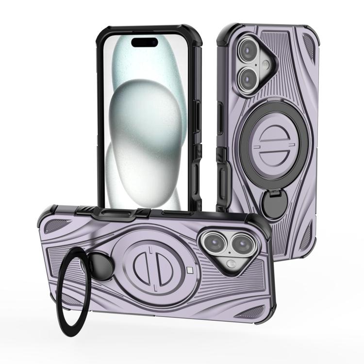 Star Ring Metallic Pivot Bracket Magnetic Phone Case, For iPhone 17 Pro Max, For iPhone 17 Pro, For iPhone 17, For iPhone Air, For iPhone 16 Pro Max, For iPhone 16 Pro, For iPhone 16