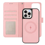 Detachable Litchi Texture Magnetic Side-Patch Vegan Leather Phone Case, For iPhone 15 Pro Max, For iPhone 15 Pro, For iPhone 15 Plus, For iPhone 15, For iPhone 14 Plus, For iPhone 14, For iPhone 14 Pro, For iPhone 14 Pro Max