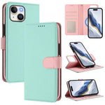 Detachable Litchi Texture Magnetic Side-Patch Vegan Leather Phone Case, For iPhone 15 Pro Max, For iPhone 15 Pro, For iPhone 15 Plus, For iPhone 15, For iPhone 14 Plus, For iPhone 14, For iPhone 14 Pro, For iPhone 14 Pro Max