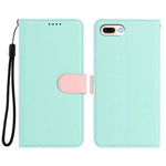 Detachable Litchi Texture Magnetic Side-Patch Vegan Leather Phone Case, For iPhone 8 Plus / 7 Plus