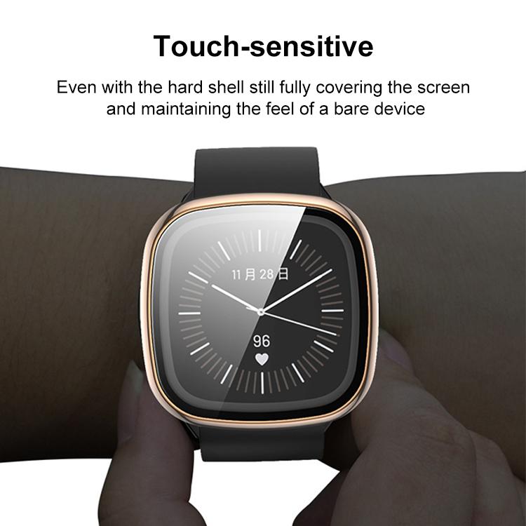 xDfind Tempered Film Integrated PC Watch Protective Cover, For Fitbit Versa 4, For Fitbit Versa 3
