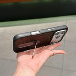 Invisible Holder PC + Vegan Leather Magnetic Phone Case, For iPhone 18 Pro / 17 Pro, For iPhone 18 Pro Max / 17 Pro Max