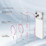 Crystal Shield Clear Magnetic Acrylic Hybrid TPU Phone Case, For iPhone 18 Pro, For iPhone 18 Pro Max, For iPhone 17 Pro Max, For iPhone 17 Pro, For iPhone 17, For iPhone Air