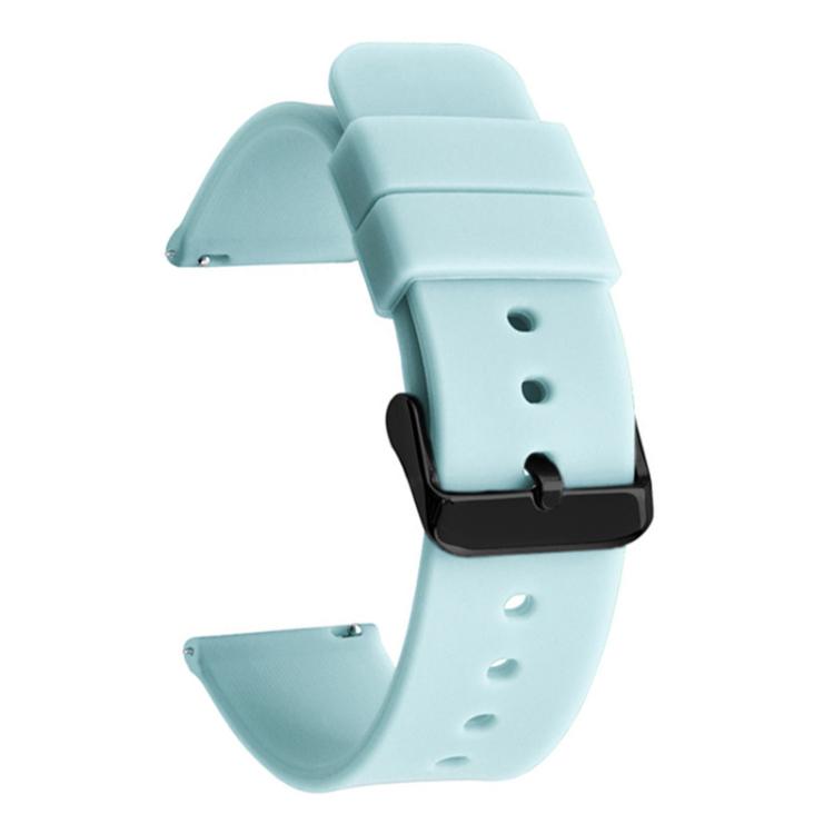 xDfind Stainless Steel Black Pin Buckle Solid Color Silicone Waterproof Watch Band, 16mm, 18mm, 19mm