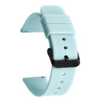 xDfind Stainless Steel Black Pin Buckle Solid Color Silicone Waterproof Watch Band, 20mm, 21mm, 22mm