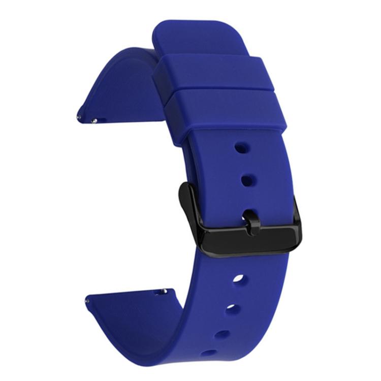 xDfind Stainless Steel Black Pin Buckle Solid Color Silicone Waterproof Watch Band, 20mm, 21mm, 22mm