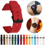 xDfind Stainless Steel Black Pin Buckle Solid Color Silicone Waterproof Watch Band, 20mm, 21mm, 22mm