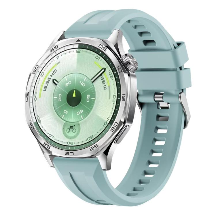 xDfind Silver Buckle Solid Color Silicone Watch Band, For Huawei Watch GT 6 / 5 46mm