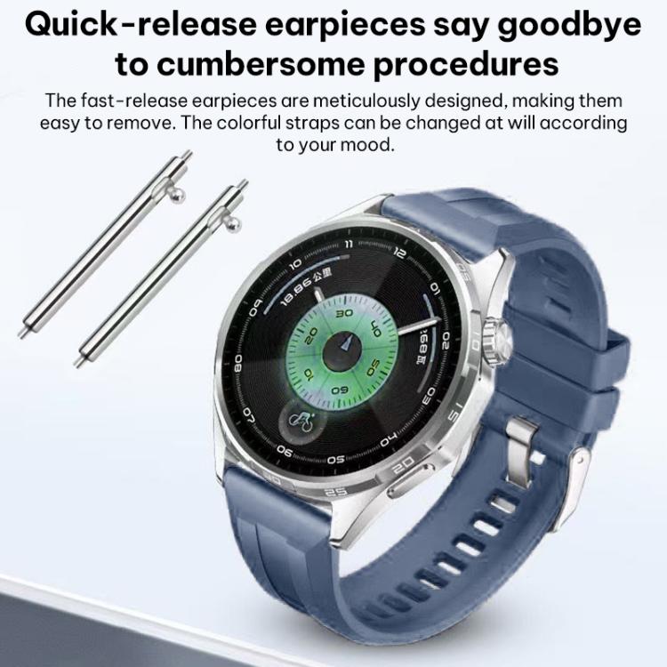 xDfind Silver Buckle Solid Color Silicone Watch Band, For Huawei Watch GT 6 / 5 46mm