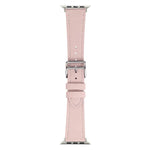 xDfind Silver Buckle Cowhide Texture Vegan Leather Watch Band, For Apple Watch 42 / 44 / 45 / 46 / 49mm, For Apple Watch 38 / 40 / 41 / S11 42mm