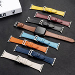 xDfind Silver Buckle Cowhide Texture Vegan Leather Watch Band, For Apple Watch 42 / 44 / 45 / 46 / 49mm, For Apple Watch 38 / 40 / 41 / S11 42mm