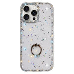 Rhinestone Ring Holder Dual-side IMD PC Hybrid TPU Phone Case, For iPhone 15 Pro Max, For iPhone 15 Pro, For iPhone 15, For iPhone 14, For iPhone 14 Pro, For iPhone 14 Pro Max, For iPhone 13 Pro Max, For iPhone 13 Pro