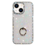 Rhinestone Ring Holder Dual-side IMD PC Hybrid TPU Phone Case, For iPhone 15 Pro Max, For iPhone 15 Pro, For iPhone 15, For iPhone 14, For iPhone 14 Pro, For iPhone 14 Pro Max, For iPhone 13 Pro Max, For iPhone 13 Pro