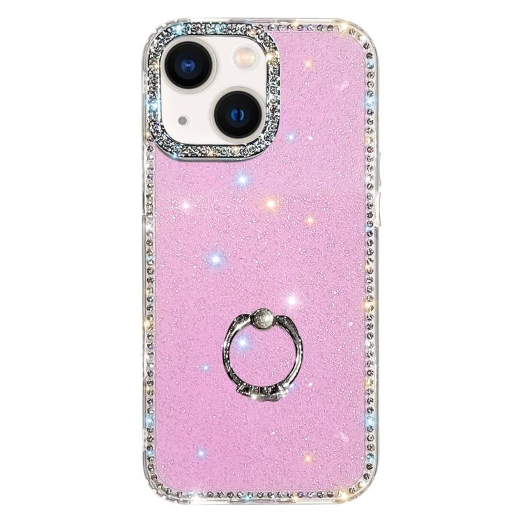 Rhinestone Ring Holder Dual-side IMD PC Hybrid TPU Phone Case, For iPhone 15 Pro Max, For iPhone 15 Pro, For iPhone 15, For iPhone 14, For iPhone 14 Pro, For iPhone 14 Pro Max, For iPhone 13 Pro Max, For iPhone 13 Pro