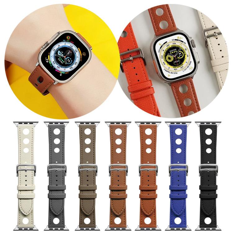 xDfind Hole Palm Texture Vegan Leather Watch Band, For Apple Watch 42 / 44 / 45 / 46 / 49mm, For Apple Watch 38 / 40 / 41 / S11 42mm