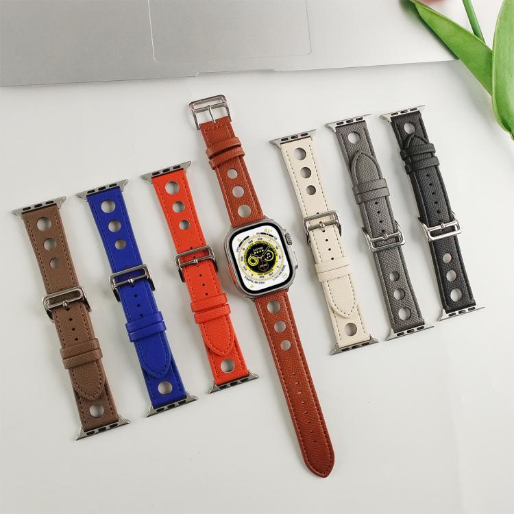 xDfind Hole Palm Texture Vegan Leather Watch Band, For Apple Watch 42 / 44 / 45 / 46 / 49mm, For Apple Watch 38 / 40 / 41 / S11 42mm
