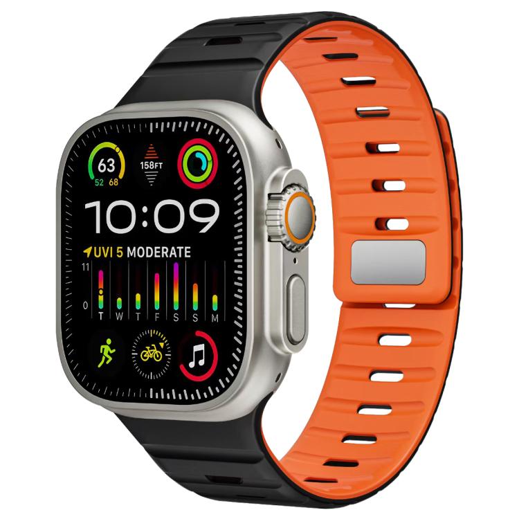 xDfind Magnetic Norman Buckle Silicone Watch Band, For Apple Watch 42 / 44 / 45 / 46 / 49mm, For Apple Watch 38 / 40 / 41 / S11 42mm