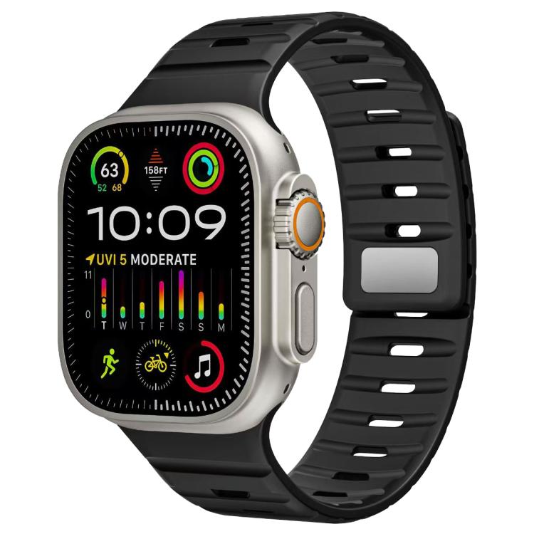 xDfind Magnetic Norman Buckle Silicone Watch Band, For Apple Watch 42 / 44 / 45 / 46 / 49mm, For Apple Watch 38 / 40 / 41 / S11 42mm