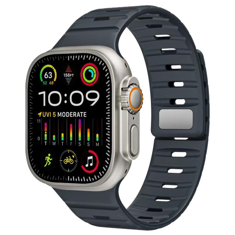 xDfind Magnetic Norman Buckle Silicone Watch Band, For Apple Watch 42 / 44 / 45 / 46 / 49mm, For Apple Watch 38 / 40 / 41 / S11 42mm