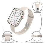 xDfind Small Waist Reverse Buckle Silicone Watch Band, For Apple Watch 38 / 40 / 41 / S11 42mm