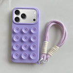 Simple Suction Cup Silicone Phone Case with Lanyard, For iPhone 17 Pro Max, For iPhone 17 Pro, For iPhone 17, For iPhone Air, For iPhone 16 Pro Max, For iPhone 16 Pro, For iPhone 16 Plus, For iPhone 16