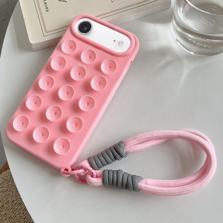 Simple Suction Cup Silicone Phone Case with Lanyard, For iPhone 17 Pro Max, For iPhone 17 Pro, For iPhone 17, For iPhone Air, For iPhone 16 Pro Max, For iPhone 16 Pro, For iPhone 16 Plus, For iPhone 16