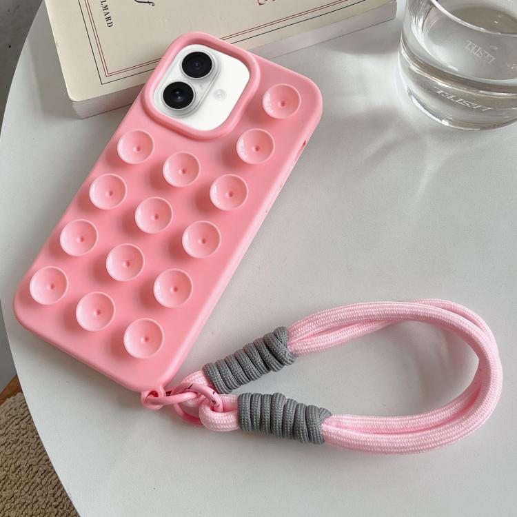 Simple Suction Cup Silicone Phone Case with Lanyard, For iPhone 17 Pro Max, For iPhone 17 Pro, For iPhone 17, For iPhone Air, For iPhone 16 Pro Max, For iPhone 16 Pro, For iPhone 16 Plus, For iPhone 16