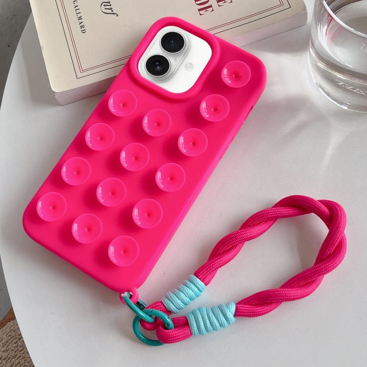 Simple Suction Cup Silicone Phone Case with Lanyard, For iPhone 17 Pro Max, For iPhone 17 Pro, For iPhone 17, For iPhone Air, For iPhone 16 Pro Max, For iPhone 16 Pro, For iPhone 16 Plus, For iPhone 16