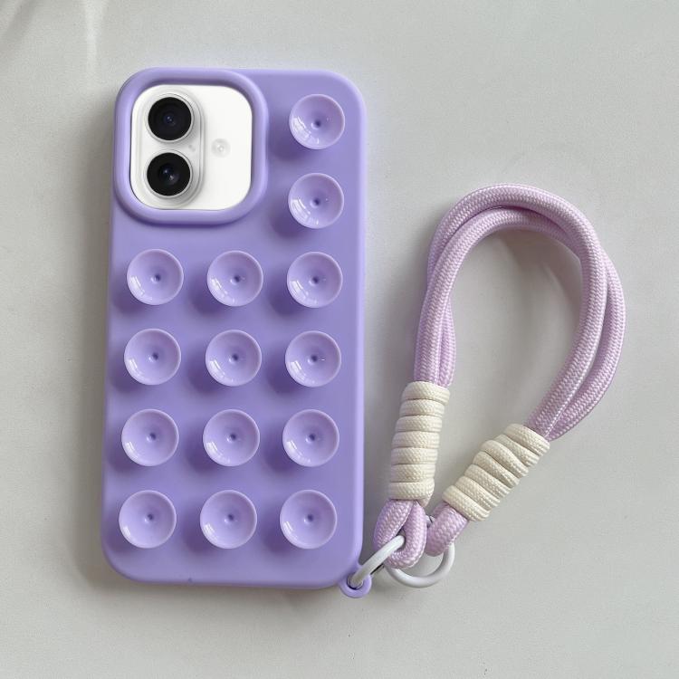 Simple Suction Cup Silicone Phone Case with Lanyard, For iPhone 17 Pro Max, For iPhone 17 Pro, For iPhone 17, For iPhone Air, For iPhone 16 Pro Max, For iPhone 16 Pro, For iPhone 16 Plus, For iPhone 16