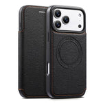 ESEBLE Ultra-thin Card Slot Magnetic Vegan Leather Phone Case, For iPhone 17 Pro Max, For iPhone 17 Pro, For iPhone 17, For iPhone Air