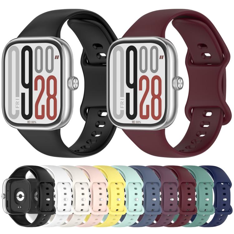 xDfind Solid Color Butterfly Buckle Silicone Watch Band, For Xiaomi Band 10 Pro / 9 Pro / Redmi Watch 6