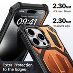 Hidden Metal Holder Magnetic Shockproof Phone Case, For iPhone 15 Pro Max, For iPhone 15 Pro, For iPhone 15 Plus / 14 Plus, For iPhone 15, For iPhone 14 / 13, For iPhone 14 Pro, For iPhone 14 Pro Max, For iPhone 13 Pro Max